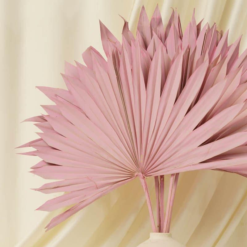 Artificial Plants - (Pink) Sun Palm Spear (20 cms) - Set Of Five Stems