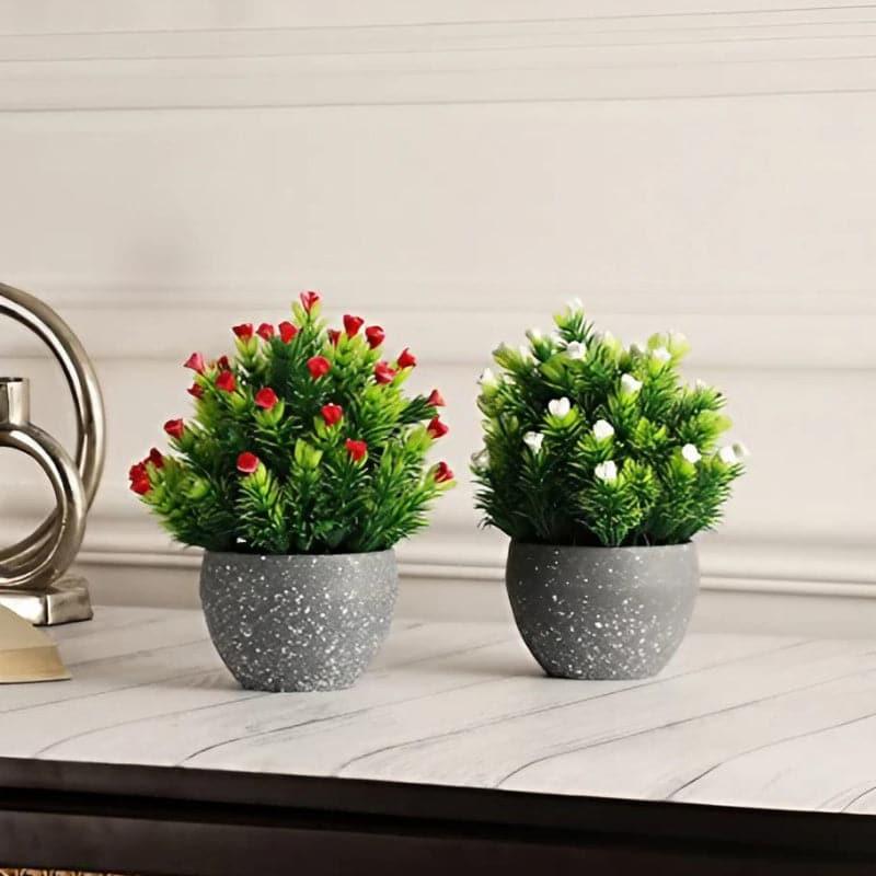 Artificial Plants - Tinda Faux Plant In Endor Pot (19 cms) - Set Of Two