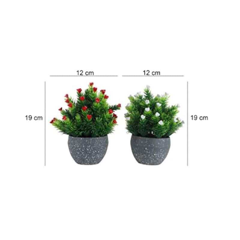 Artificial Plants - Tinda Faux Plant In Endor Pot (19 cms) - Set Of Two