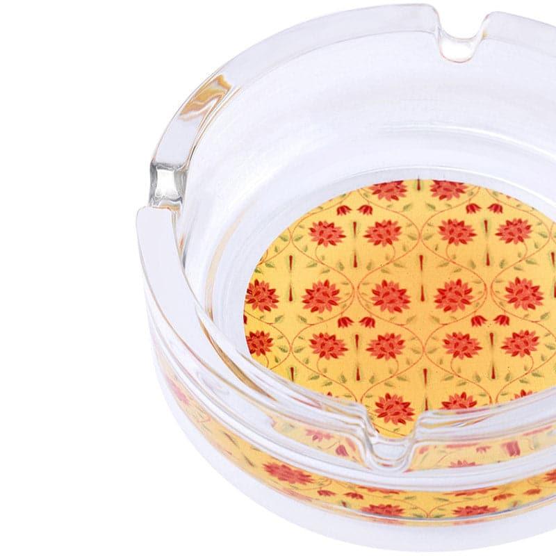 Buy Magnate Mughal Floral Ashtray - Yellow Ash Tray from Vaaree