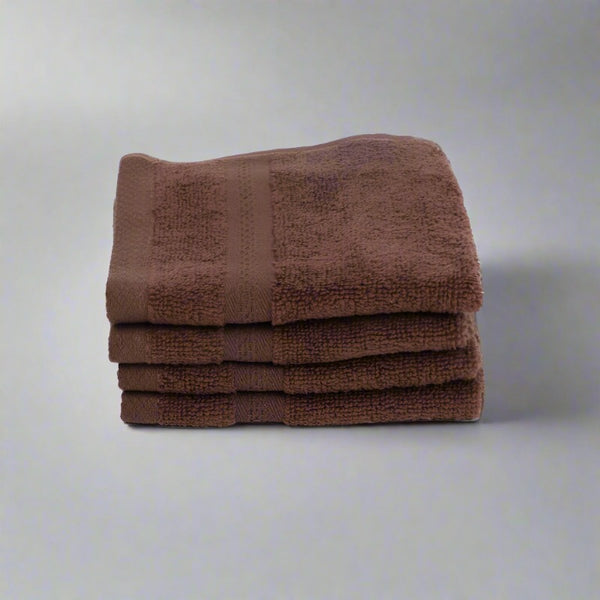 Buy Miorah Face Towel (Brown) - Set Of Four Hand & Face Towels from Vaaree