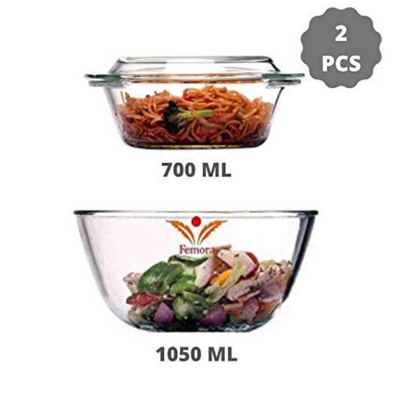 Bakeware Set - Celtox Mixing Bowl & Casserole (700 & 1050 ML) - Set Of Two