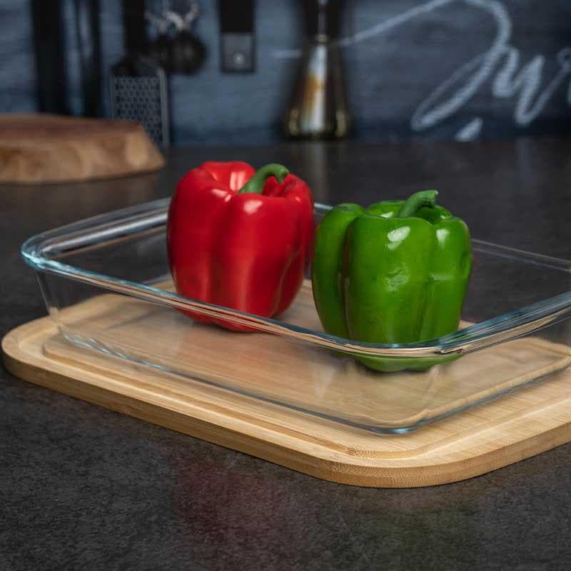 Buy Bakezo Baking Tray With Wooden Base Baking Dish from Vaaree