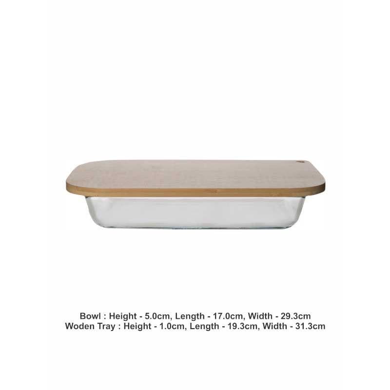 Baking Dish - Bakezo Baking Tray With Wooden Base