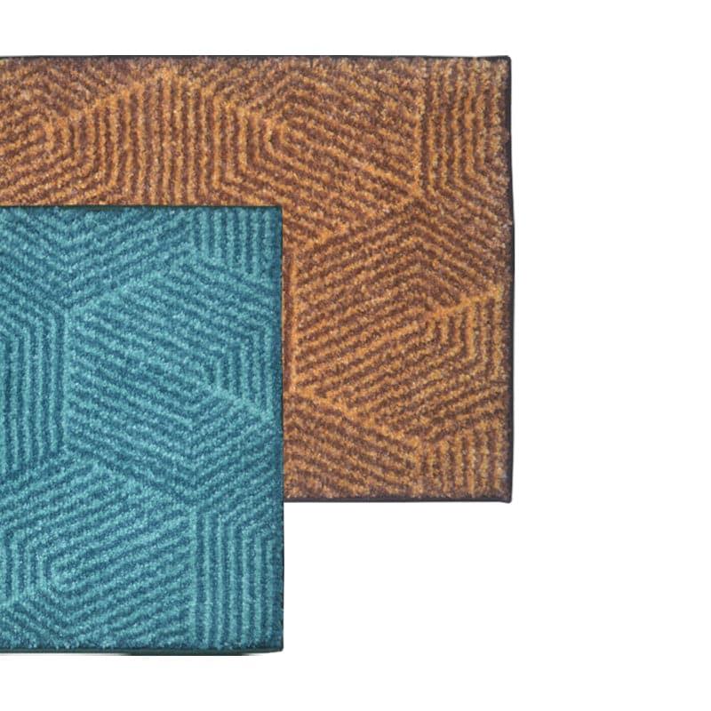 Buy Balzena Anti Slip Bathmat (Aqua & Brown) - Set Of Two Bath Mats from Vaaree