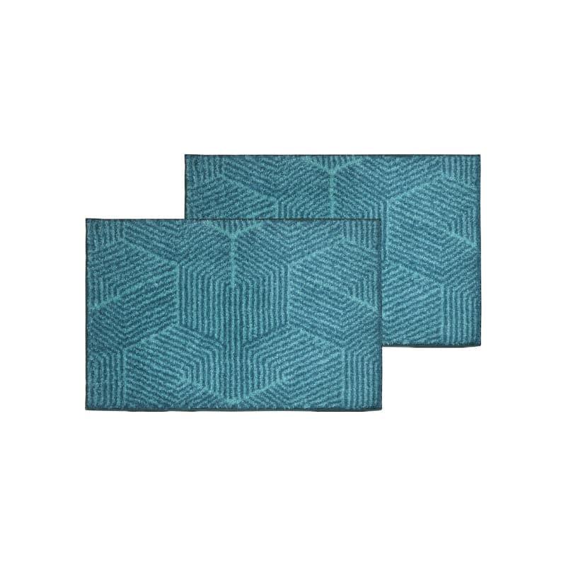 Buy Balzena Anti Slip Bathmat (Aqua) - Set Of Two Bath Mats from Vaaree