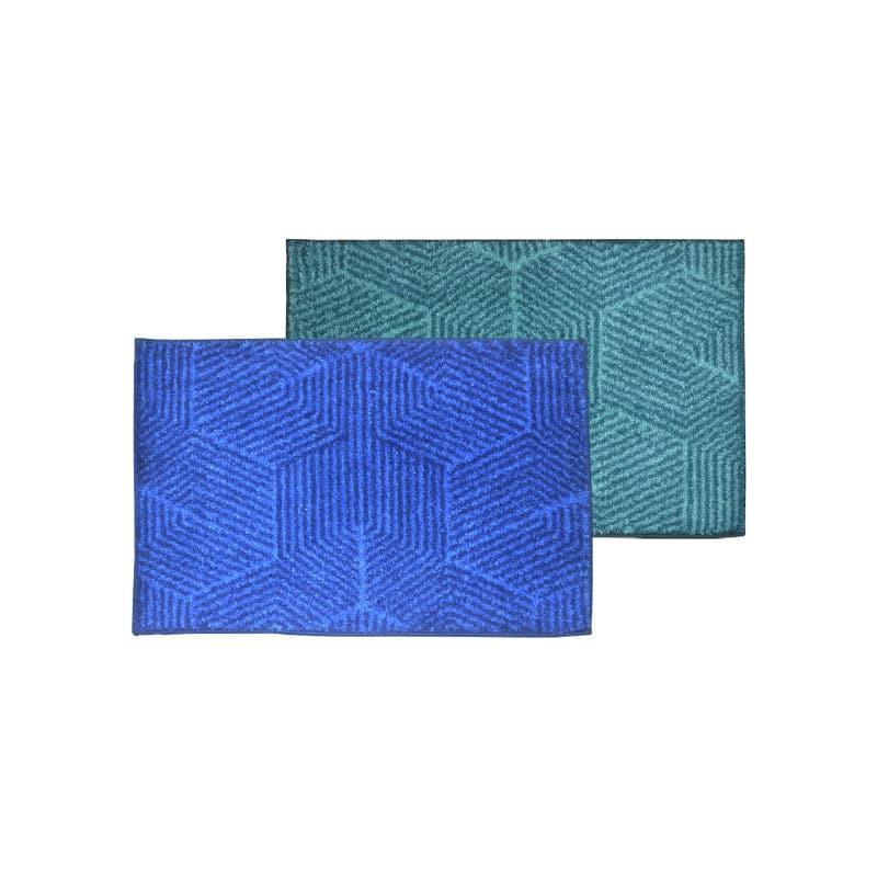 Buy Balzena Anti Slip Bathmat (Blue & Aqua) - Set Of Two Bath Mats from Vaaree