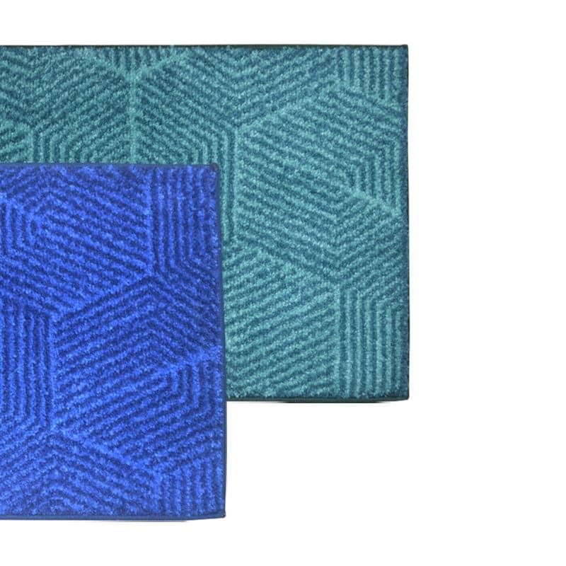 Buy Balzena Anti Slip Bathmat (Blue & Aqua) - Set Of Two Bath Mats from Vaaree