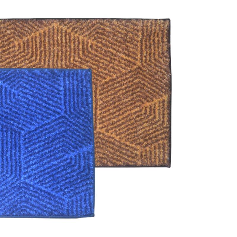 Buy Balzena Anti Slip Bathmat (Blue & Brown) - Set Of Two Bath Mats from Vaaree