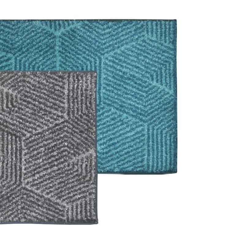 Buy Balzena Anti Slip Bathmat (Grey & Aqua) - Set Of Two Bath Mats from Vaaree