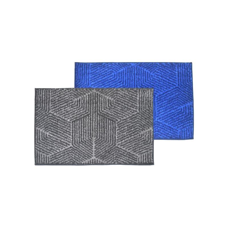 Buy Balzena Anti Slip Bathmat (Grey & Blue) - Set Of Two Bath Mats from Vaaree