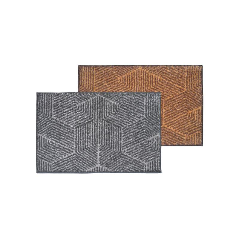 Buy Balzena Anti Slip Bathmat (Grey & Brown) - Set Of Two Bath Mats from Vaaree