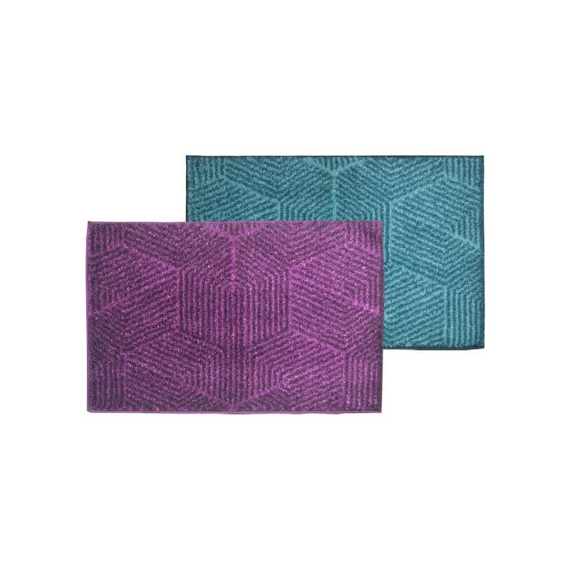 Buy Balzena Anti Slip Bathmat (Violet & Aqua) - Set Of Two Bath Mats from Vaaree