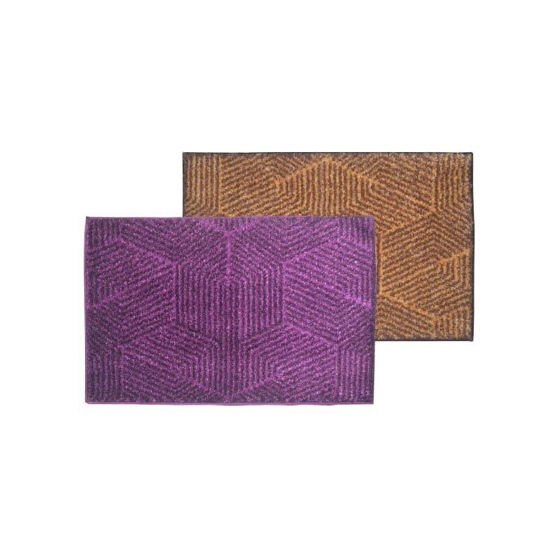 Buy Balzena Anti Slip Bathmat (Violet & Brown) - Set Of Two Bath Mats from Vaaree