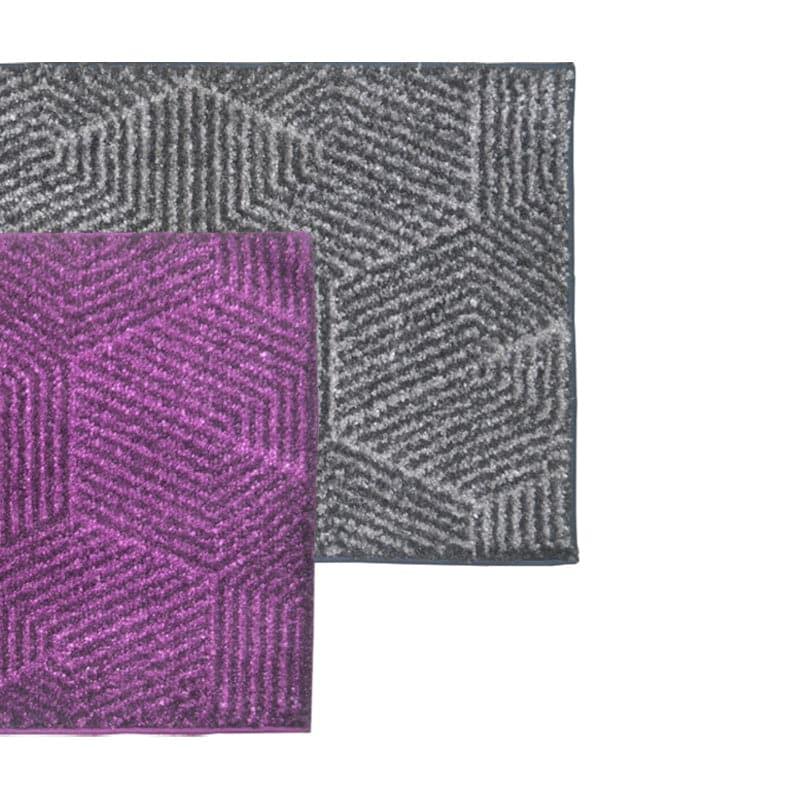 Buy Balzena Anti Slip Bathmat (Violet & Grey) - Set Of Two Bath Mats from Vaaree