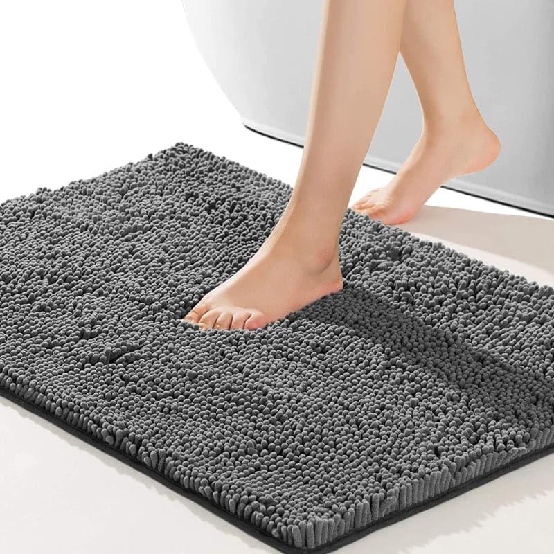 Buy Blissful Solid Bathmat - Dark Grey Bath Mats from Vaaree