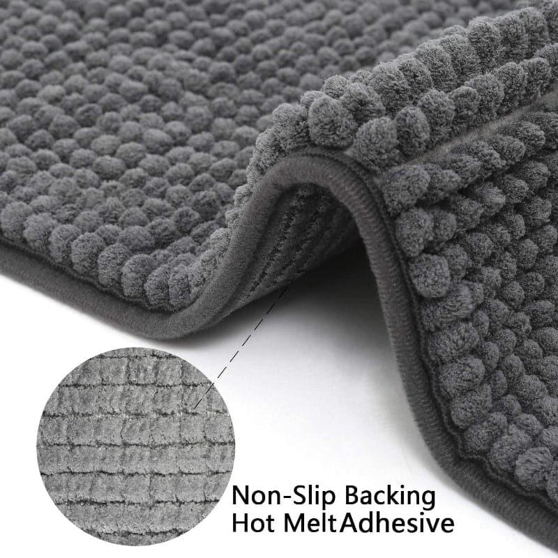 Buy Blissful Solid Bathmat - Dark Grey Bath Mats from Vaaree