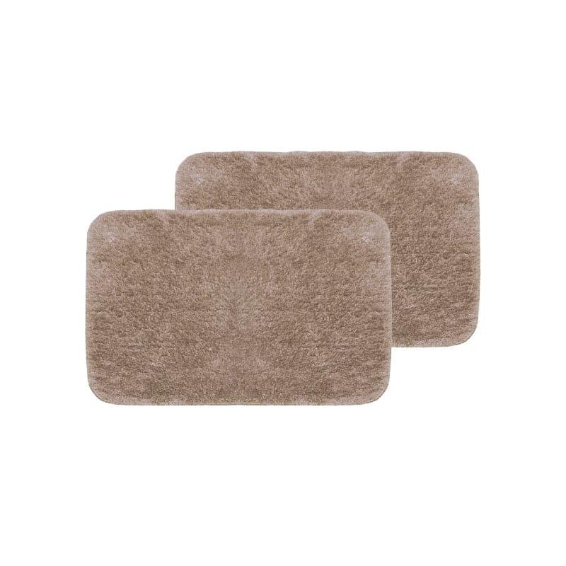 Buy Foot Mate Anti Slip Bathmat (Light Brown) - Set Of Two Bath Mats from Vaaree