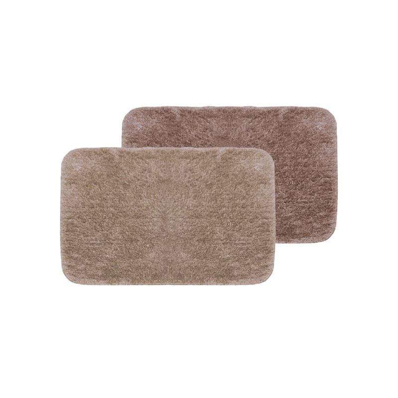 Buy Foot Mate Anti Slip Bathmat (Mocha & Light Brown) - Set Of Two Bath Mats from Vaaree