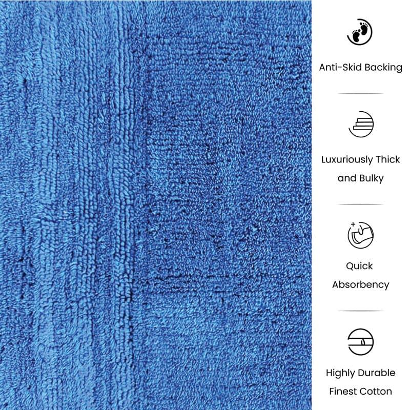 Buy Micro Cotton Cloud Soft Bathmat - Blue Bath Mats from Vaaree