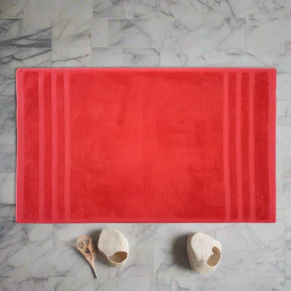 Buy Micro Cotton Comfort Step Soild Bathmat - Pink Bath Mats from Vaaree