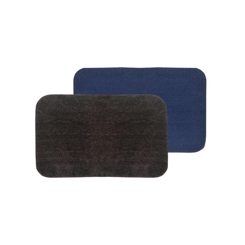 Buy Rista Anti Slip Bathmat (Blue & Brown) - Set Of Two Bath Mats from Vaaree