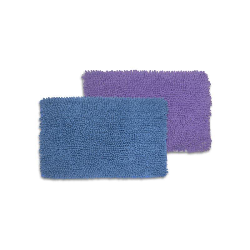 Buy Zora Anti Slip Bathmat (Blue & Lilac) - Set Of Two Bath Mats from Vaaree