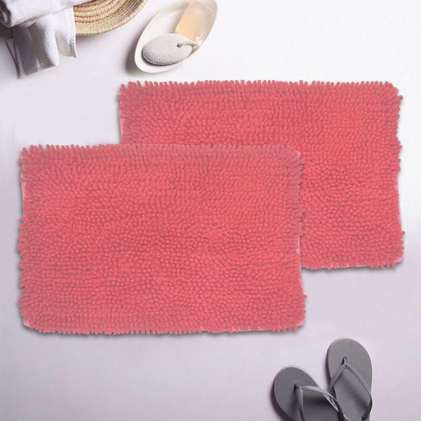 Buy Zora Anti Slip Bathmat (Peach) - Set Of Two Bath Mats from Vaaree