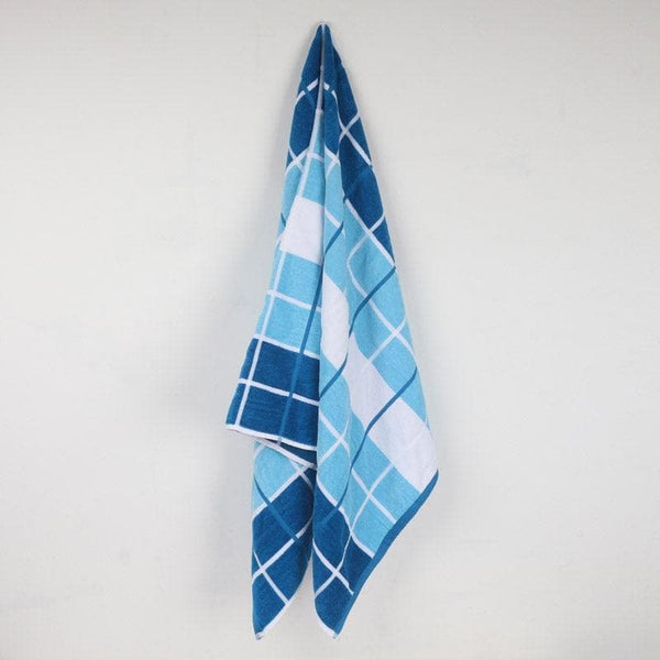 Buy Bath Towels - Aqua Checkmate Bath Towel - Blue at Vaaree online