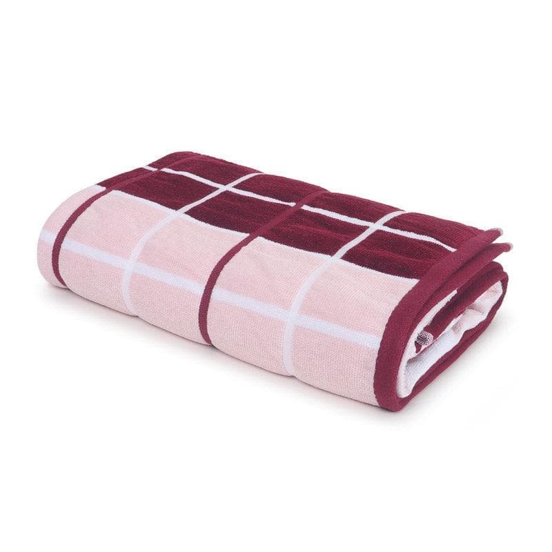 Buy Aqua Checkmate Bath Towel - Pink Bath Towels from Vaaree