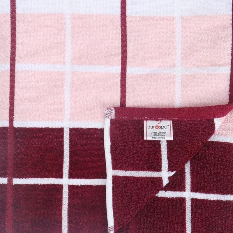 Buy Aqua Checkmate Bath Towel - Pink Bath Towels from Vaaree