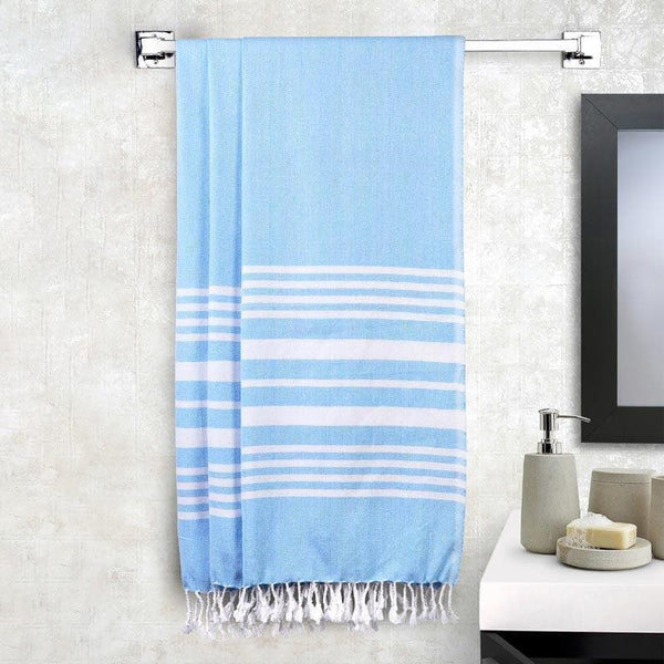 Buy Blue Cozy Wrap Bath Towels - Set Of Three Bath Towels from Vaaree