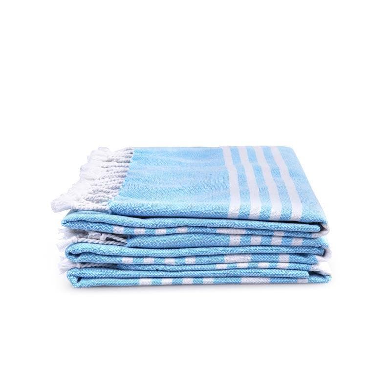 Buy Blue Cozy Wrap Bath Towels - Set Of Three Bath Towels from Vaaree