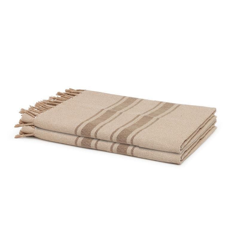 Buy Brown Striped Fresh Breeze Bath Towel - Set Of Two Bath Towels from Vaaree