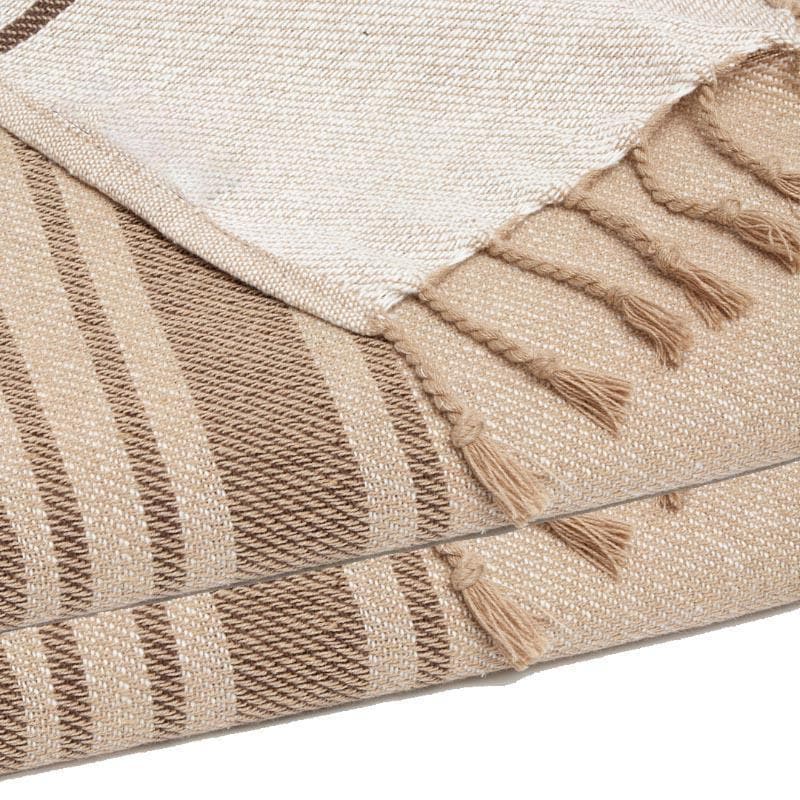 Buy Brown Striped Fresh Breeze Bath Towel - Set Of Two Bath Towels from Vaaree