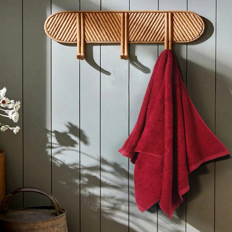 Buy Dreamo Bamboo Bath Towel - Red Bath Towels from Vaaree