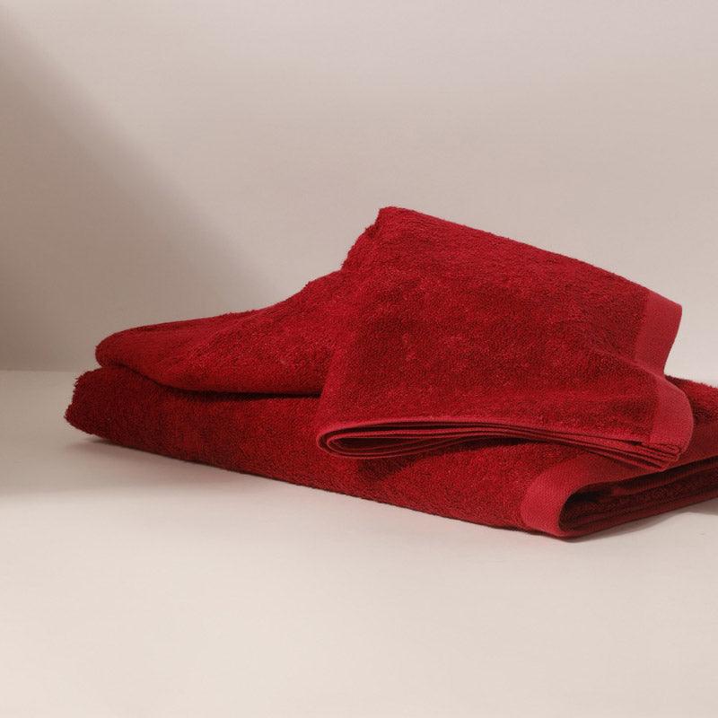 Buy Dreamo Bamboo Bath Towel - Red Bath Towels from Vaaree