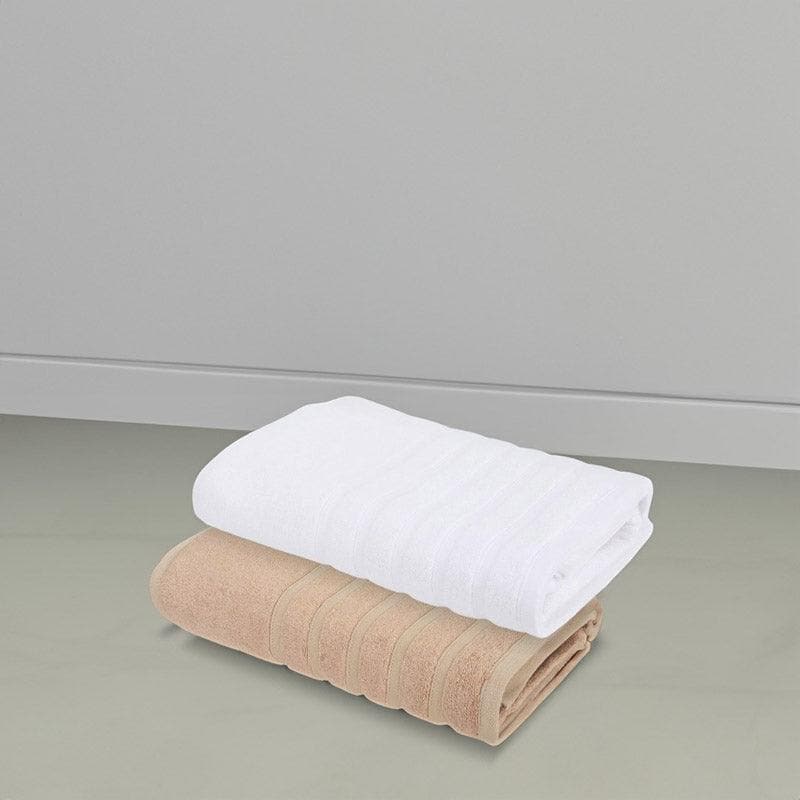 Buy Bath Towels - Drip Dry Bath Towel (Brown & White) - Set Of Two at Vaaree online