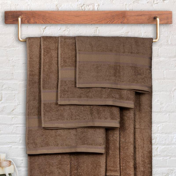 Buy Emerie Bath Towel (Brown) - Set Of Four Bath Towels from Vaaree