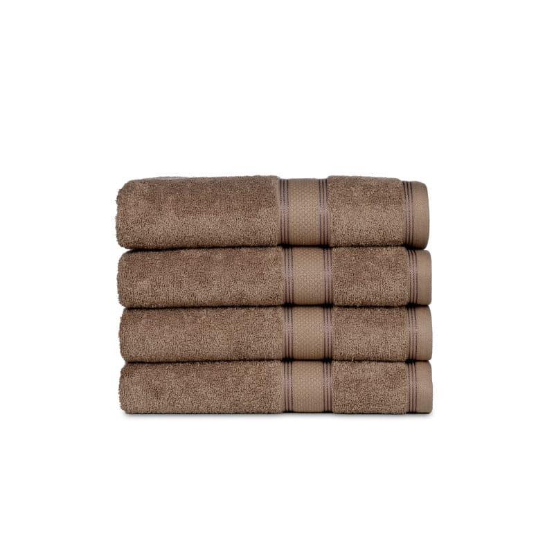 Buy Emerie Bath Towel (Brown) - Set Of Four Bath Towels from Vaaree