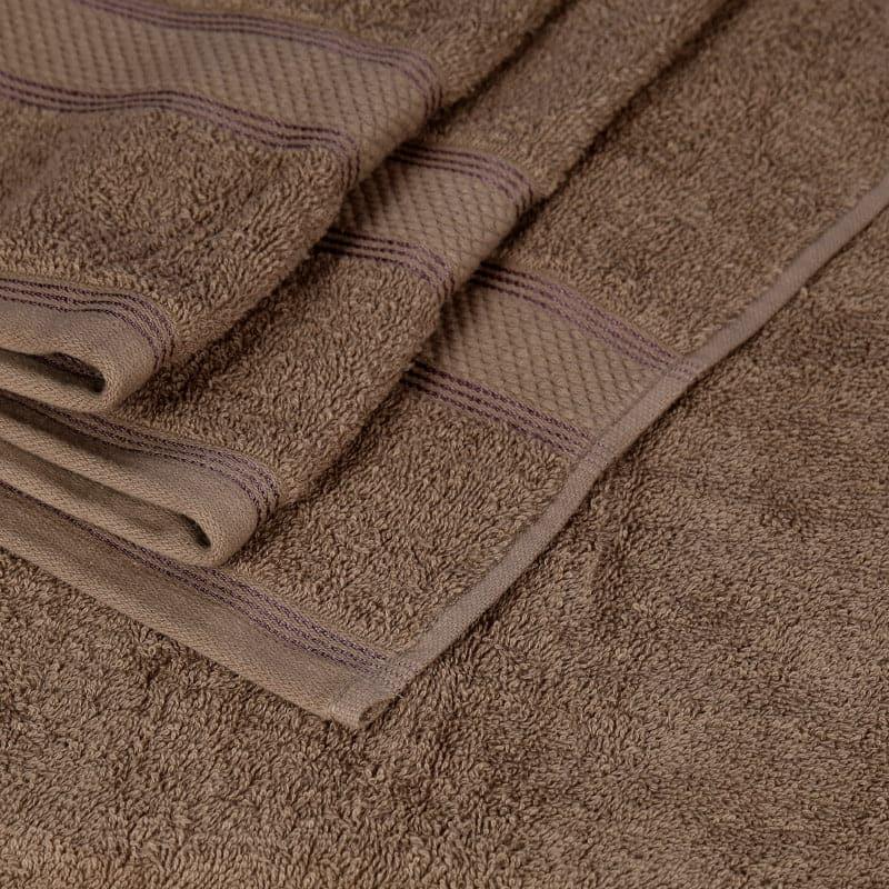 Buy Emerie Bath Towel (Brown) - Set Of Four Bath Towels from Vaaree