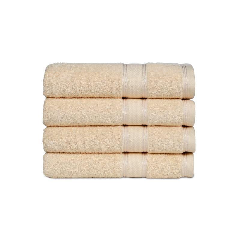 Buy Emerie Bath Towel (Cream) - Set Of Four Bath Towels from Vaaree