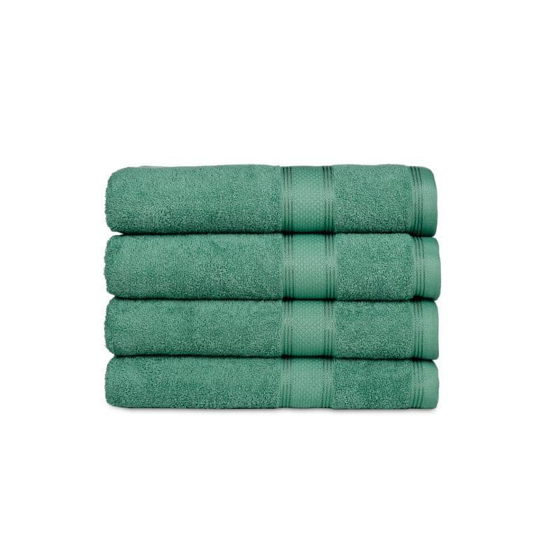 Buy Emerie Bath Towel (Green) - Set Of Four Bath Towels from Vaaree