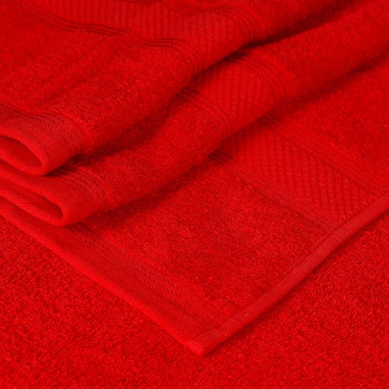 Buy Emerie Bath Towel (Red) - Set Of Four Bath Towels from Vaaree