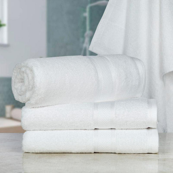 Buy Emerie Bath Towel (White) - Set Of Four Bath Towels from Vaaree