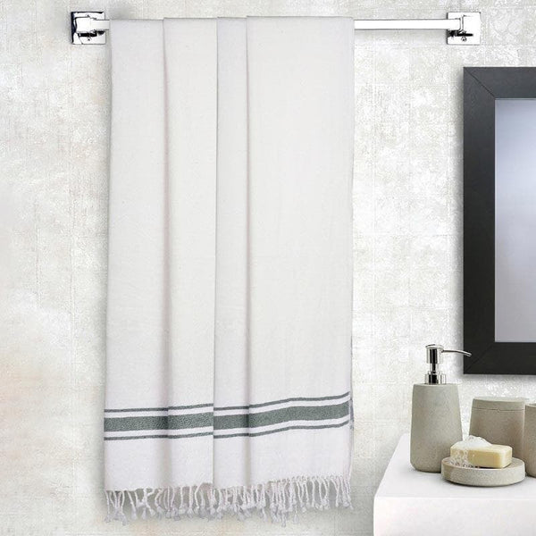 Buy Fresh Breeze Bath Towel (Grey)- Set Of Four Bath Towels from Vaaree