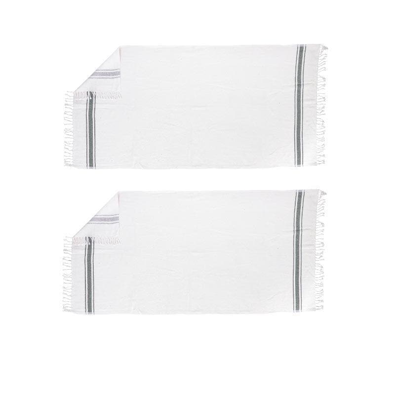 Buy Fresh Breeze Bath Towel (Grey)- Set Of Two Bath Towels from Vaaree