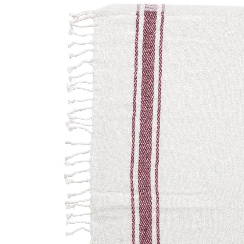 Buy Fresh Breeze Bath Towel (Red & Grey) - Set Of Four Bath Towels from Vaaree