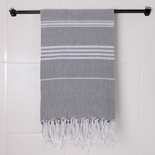 Buy Bath Towels - Luxe Linen Bath Towel - Cool Gray at Vaaree online