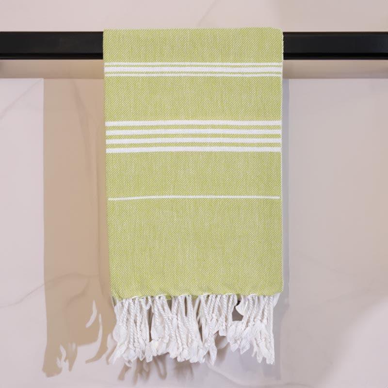 Buy Luxe Linen Bath Towel - Pastel Green Bath Towels from Vaaree